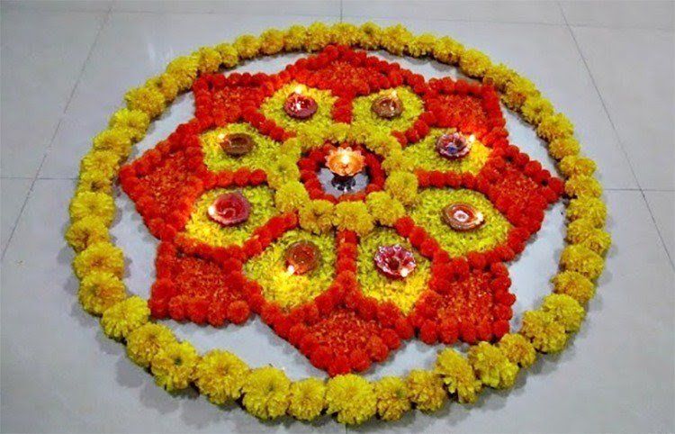 flower Rangoli Design image